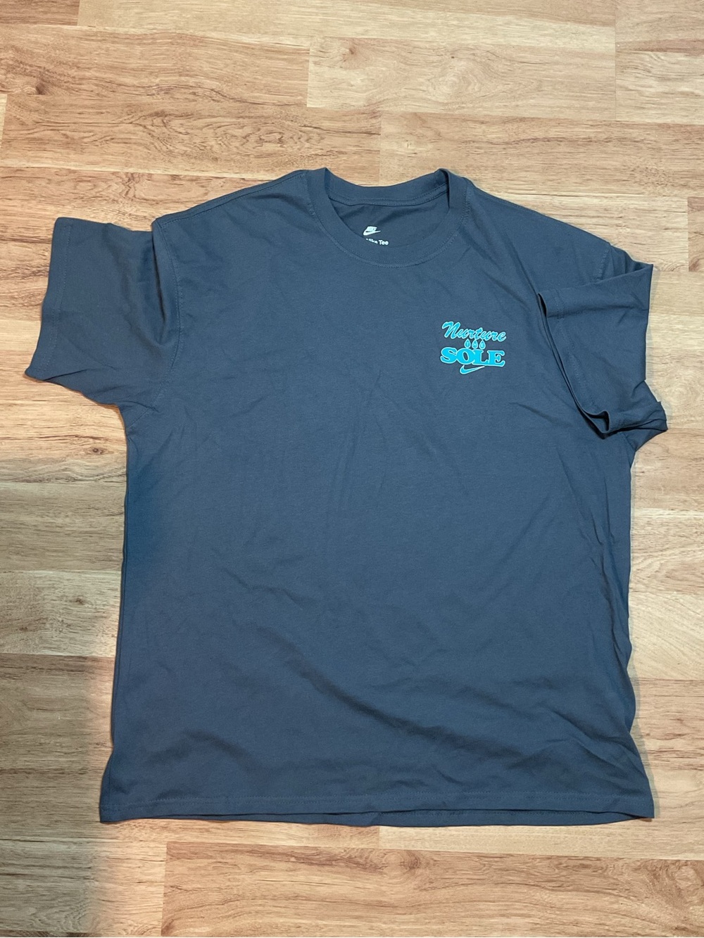 Nike Navy Short-Sleeve Tee with Teal Chest Logo